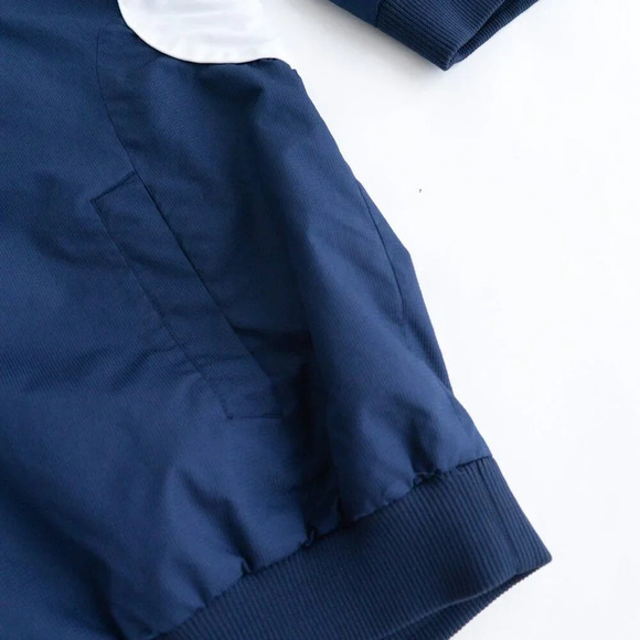 VTG Majestic Athletic Detroit Tigers Navy And White Zip Up Windbreaker Jacket 6X - Picture 5 of 12